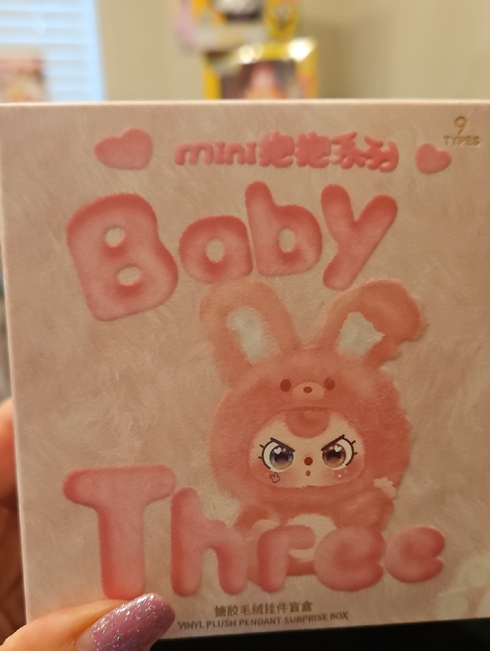 Baby Three Plush Pendant Surprise Box - Pink Bunny Design Blind Box